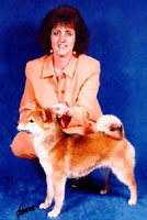 Tina Thomas and Akita dog